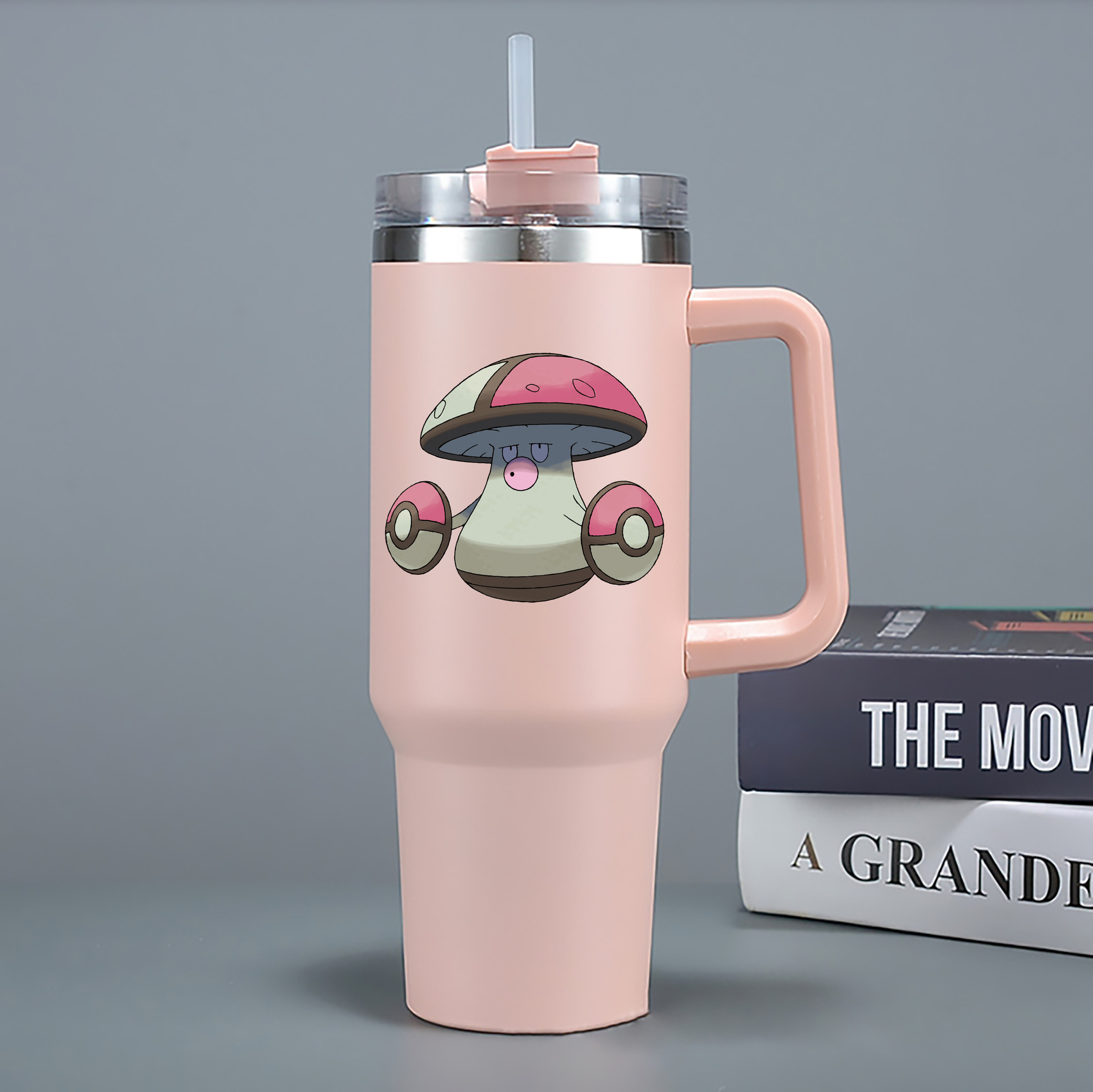 （画像用） ポケットモンスター Pokémon 1200mL車用タンブラー - クリスタルステッカー（プラスチックストロー付き）